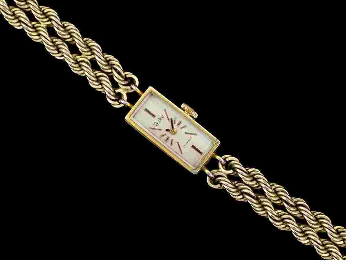 Pedre 1953 Swiss Vintage Ladies 14K Gold Plated Watch - Owned & Worn by Actress Loretta Young
