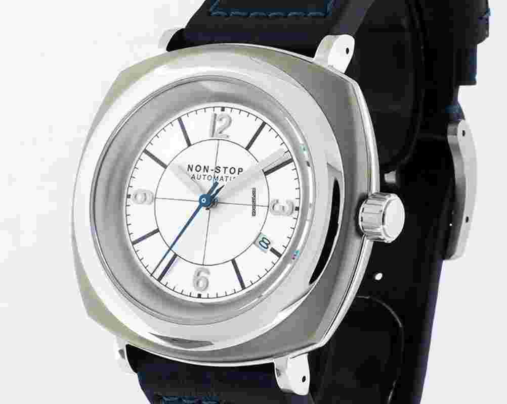 NON-STOP WATCHES CUSHION SILVER SILVER SSSS T5 SURGICAL TITANIUM 46MM TWO YEAR WARRANTY