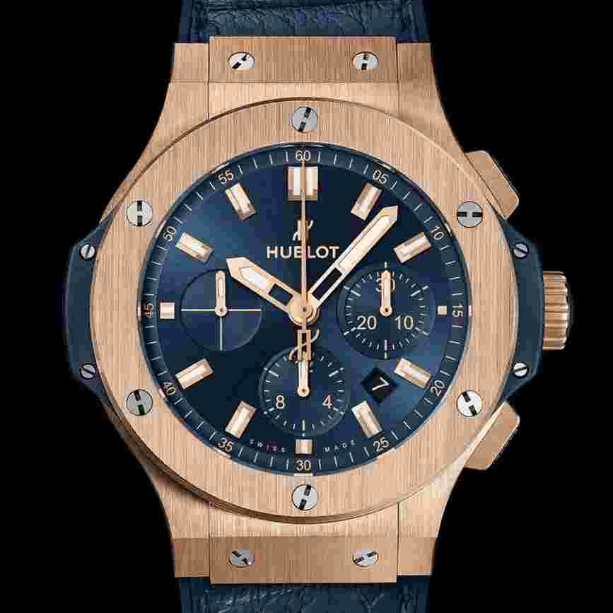 Hublot Big Bang 44 mm
18kt Rose Gold Blue Dial 44m Chronograph