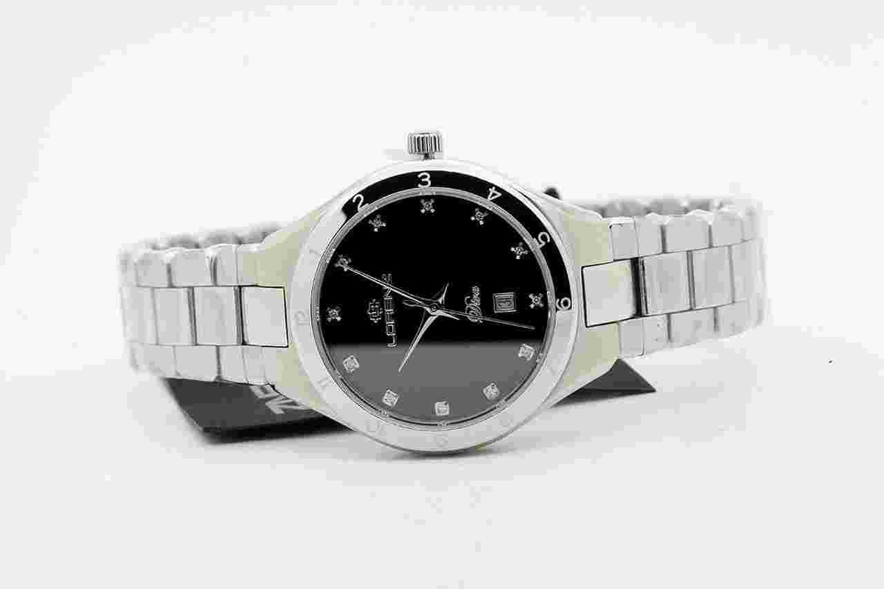 Lorenz BLUE MOON DIVA 030158AA Black Dial Diamonds Quartz 32mm 4167