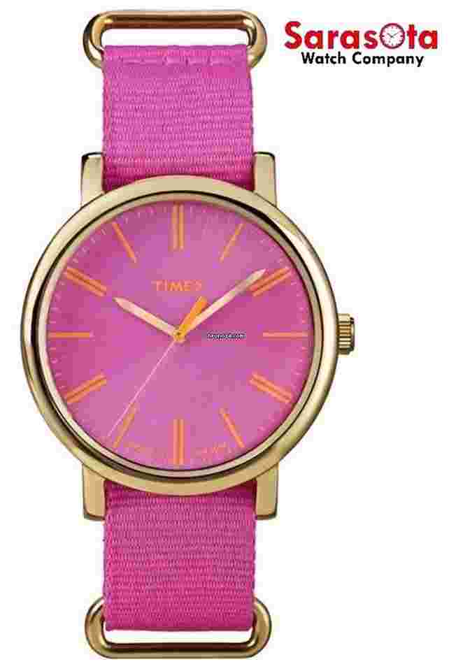 Timex
Originals T2P364 Gold Tone Steel Pink Dial Nylon Quartz Women's Watch