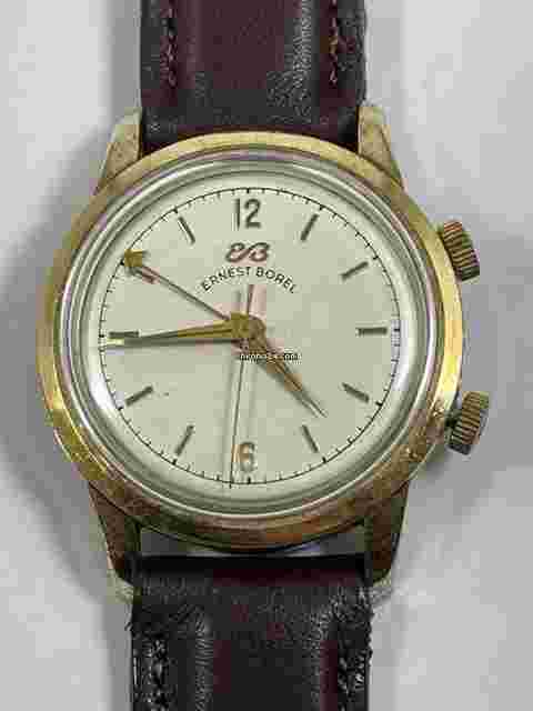 Ernest Borel
Vulcain Cricket Alarm Solid 14K Gold Bezel Large Vintage Screw Down Case Back Swiss Made