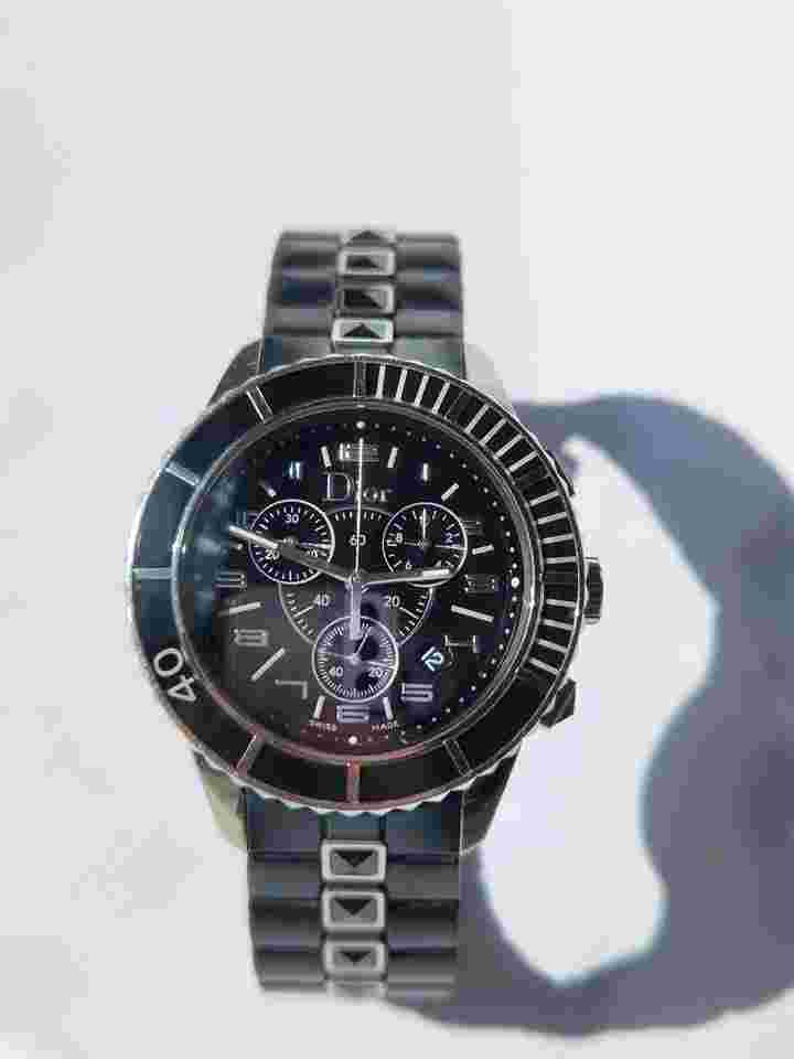 Dior Christal CD114317 noir bracelet caoutchouc