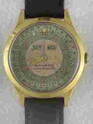 Movado Calendomatic Sport Automatic Triple Calendar Solid 18K (750) Gold Two Tone Dial Vintage