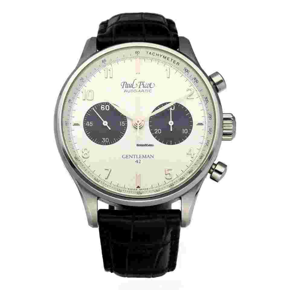 Paul Picot Gentleman
4109 Chronograph Steel 42 mm Leather Automatic Men's Watch