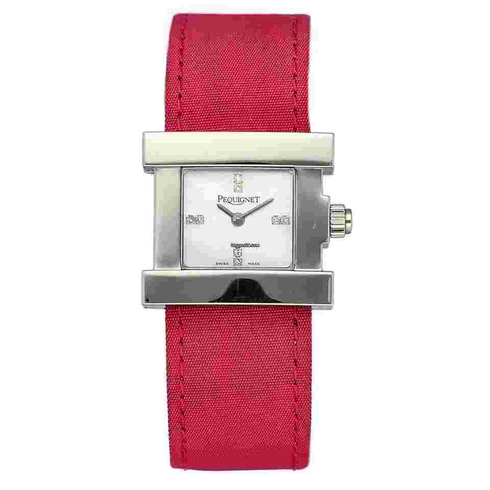 Pequignet
359 Sorella Steel 25 mm MOP Diamonds Pink Satin Quartz Women's Watch