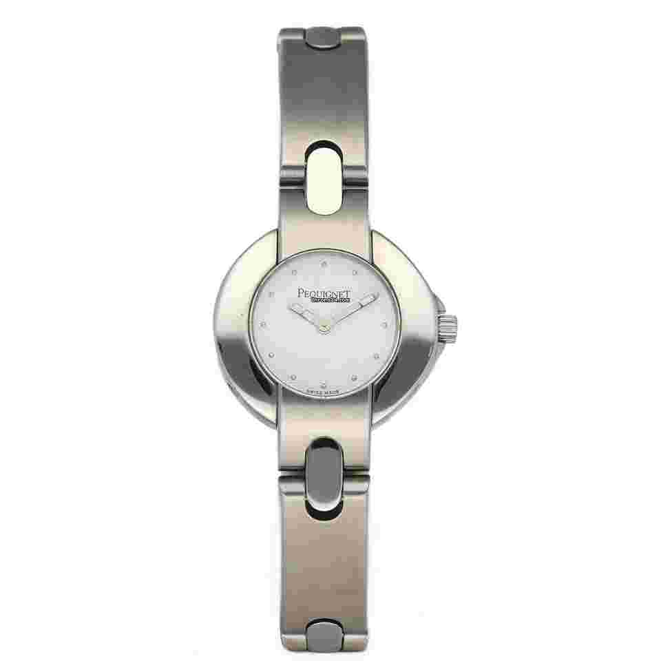 Pequignet
651 Stainless Steel 24 mm Round White Dial Swiss Quartz Women's Watch
