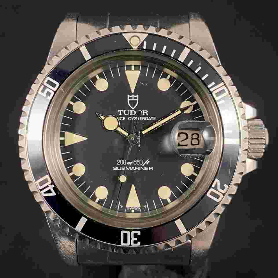 Tudor Submariner
                           
                                 Prince Oysterdate Submariner Lollipop Rare Patina Steel Vintage 1986 Box Papers Anchor