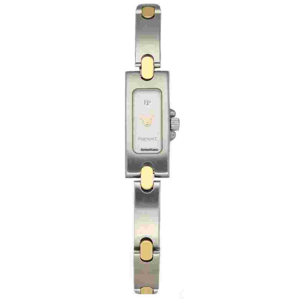 Pequignet
1501 Petite Tank 14k Gold/Steel White Dial Swiss Quartz Women's Watch