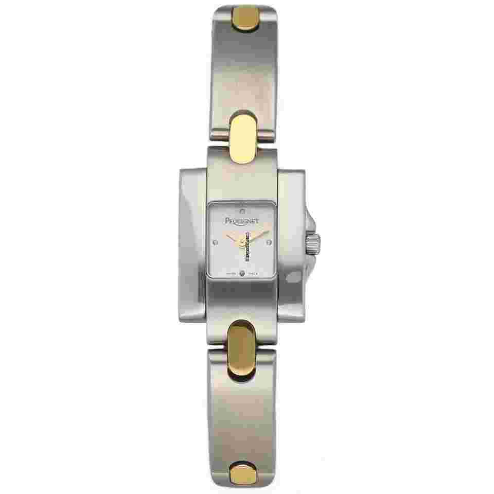 Pequignet
199 Small Tank 14k Gold/Steel 18 mm Silver Dial Quartz Women's Watch
