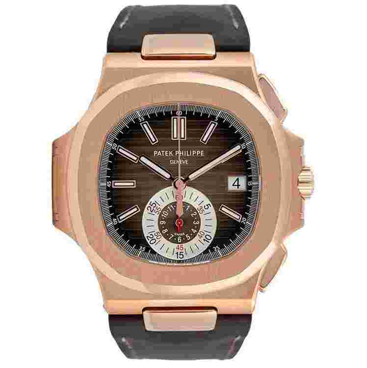 Patek Philippe Nautilus
Chronograph 41mm 5980R-001 Rose Gold Leather Strap 2018 NEW