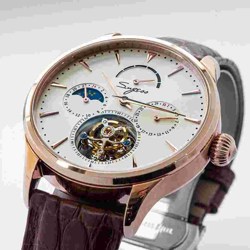 Sea-Gull
                           
                                 movement Sugess Tourb. Master Champagne Dial Seagull ST8007 Movement Mens Watch SU8007GW2