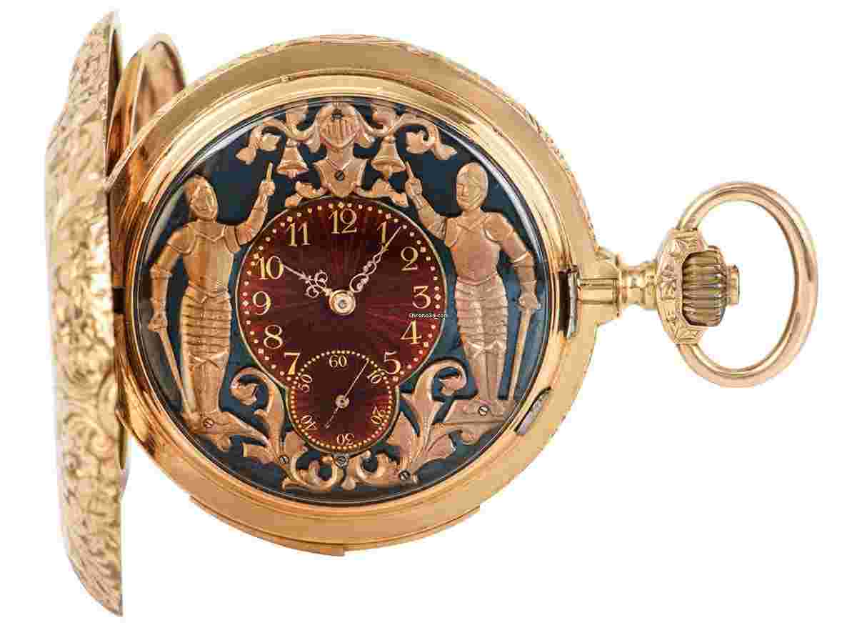 Vulcain
                           
                                 Full Hunter Minute Repeating Automaton Pocket Watch