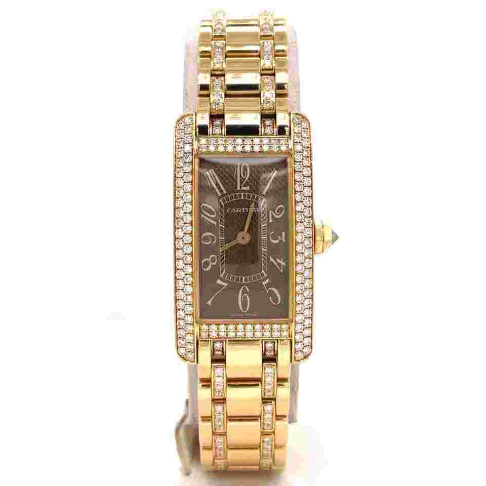 Cartier Tank Américaine
Quartz 19mm 18k YellowGold Diamond Bezel & Bracelet 2482