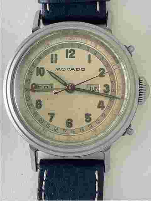 Movado
Calendograph Triple Calendar Cal..475 Screw Down Case Back Two Tone Dial Vintage Swiss