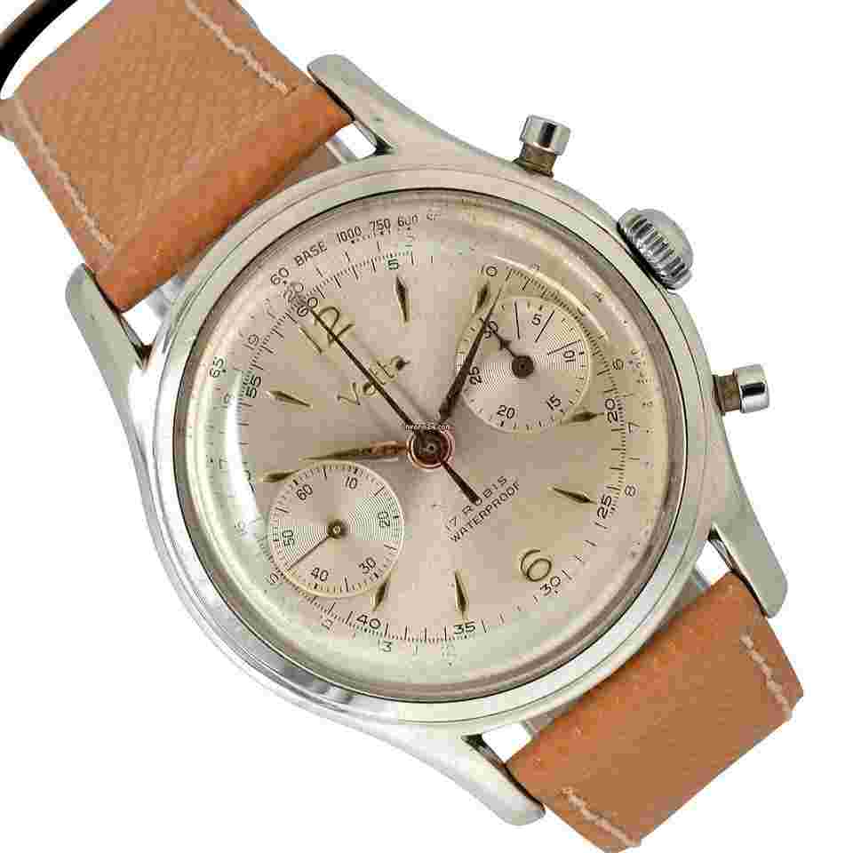 Wyler Vetta
                           
                                 chronograph 281-107 Valjoux 23 Silver dial 1960’s