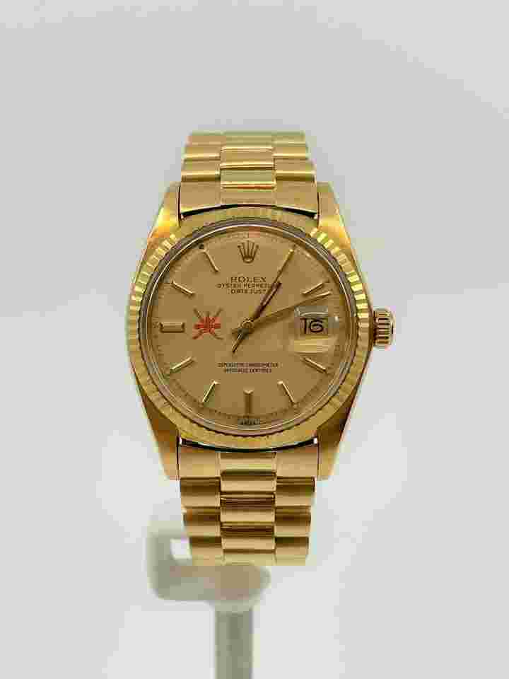 Rolex Datejust 36
1601 Datejust Yellow Gold Sultanate of Oman 'Khanjar' dial 36mm