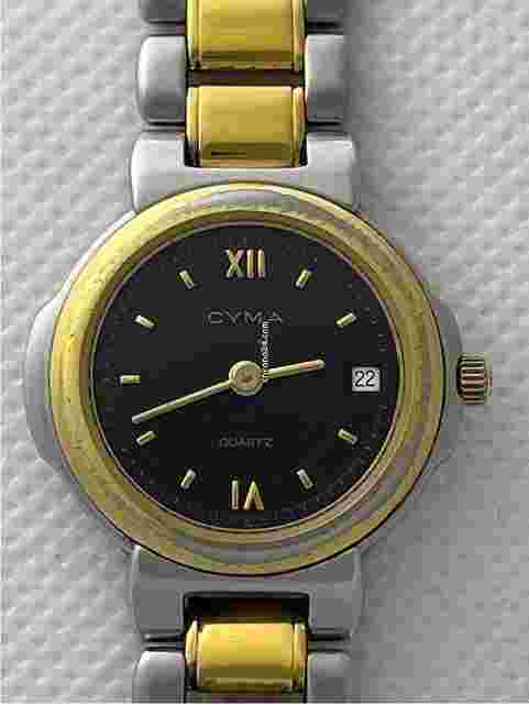Cyma
Tavannes Ladies Calendar Date Black Dial Two Tone Case Bracelet Swiss Made