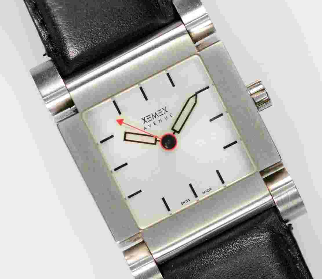 Xemex Avenue Külling Tank 2201 Automatik Edelstahl Lederband 31mm Unisex B+P