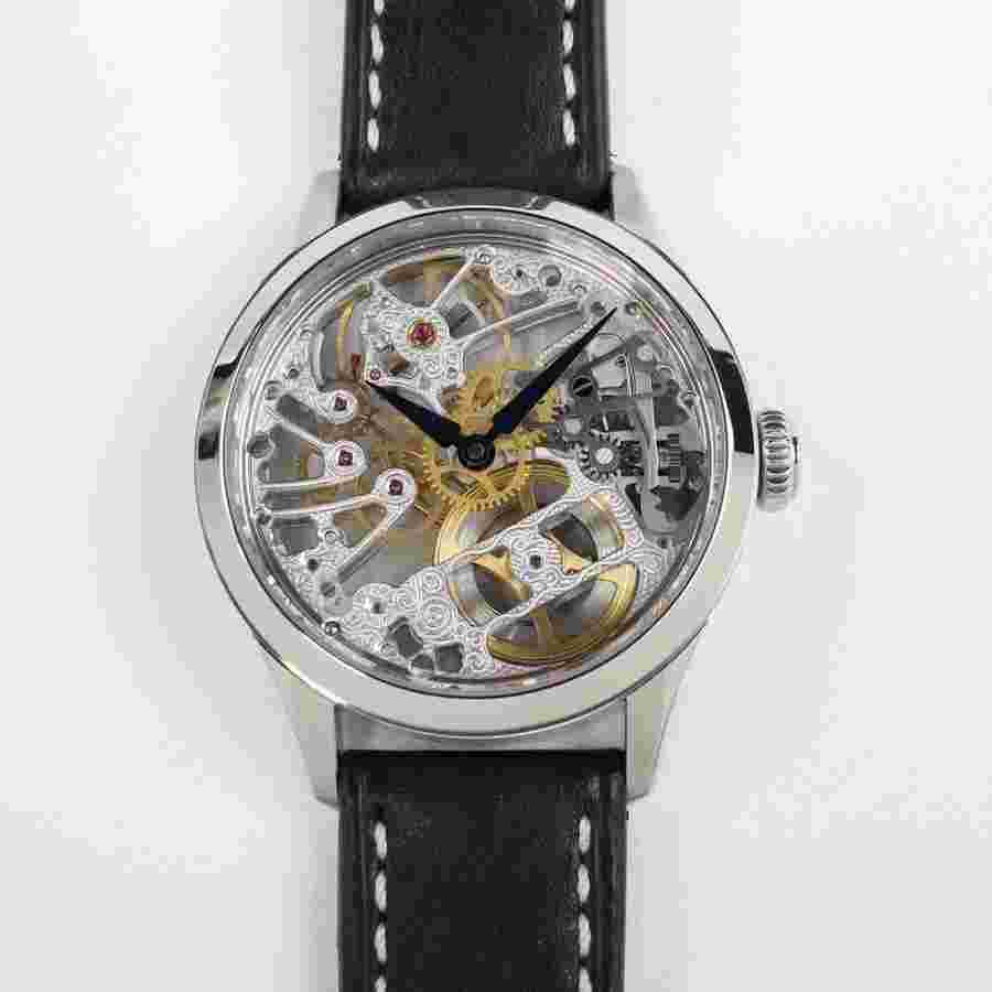 Nivrel Hand wound full skelton watch Unitas 6497