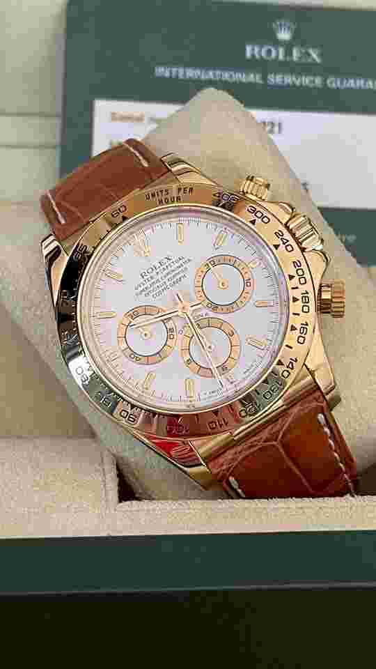 Rolex Daytona White Stick Dial Yellow Gold 16518 Cosmograph Zenith