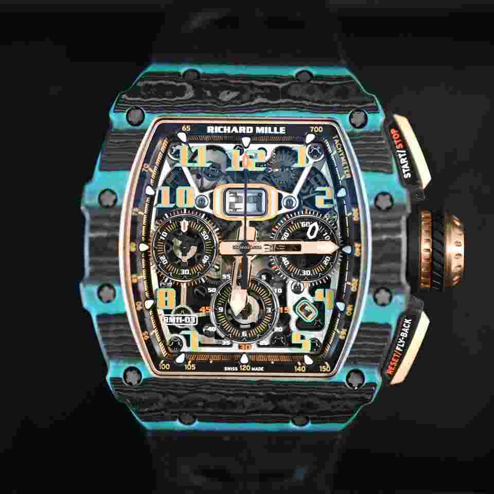 Richard Mille RM 011
RM11-03 Ultimate Edition Carbon Turquoise Quartz TPT Limited 200 Pieces