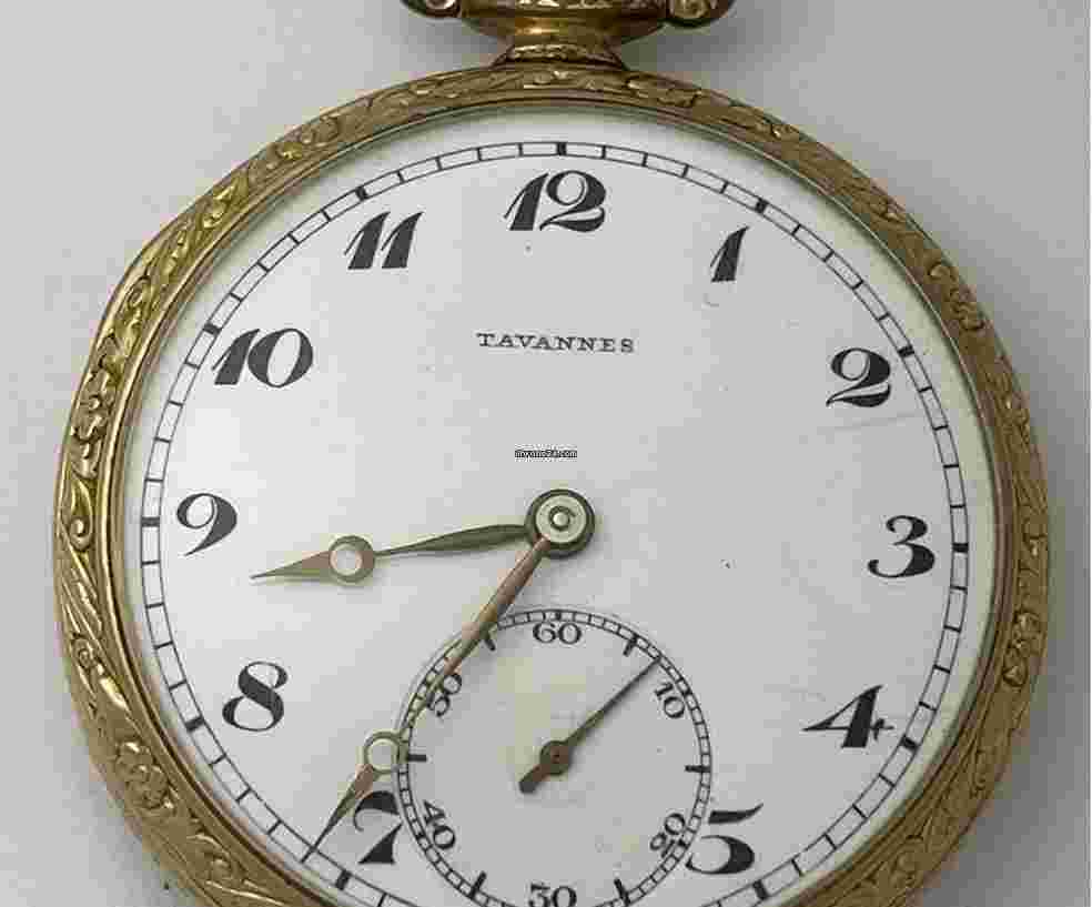 Tavannes
Gold Capped White Porcelain Dial Pocket Watch Vintage Swiss Made