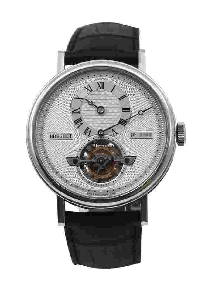 Breguet Classique Complications
Regulator Tourbillon in Platinum on Black Crocodile Strap with Silver Dial