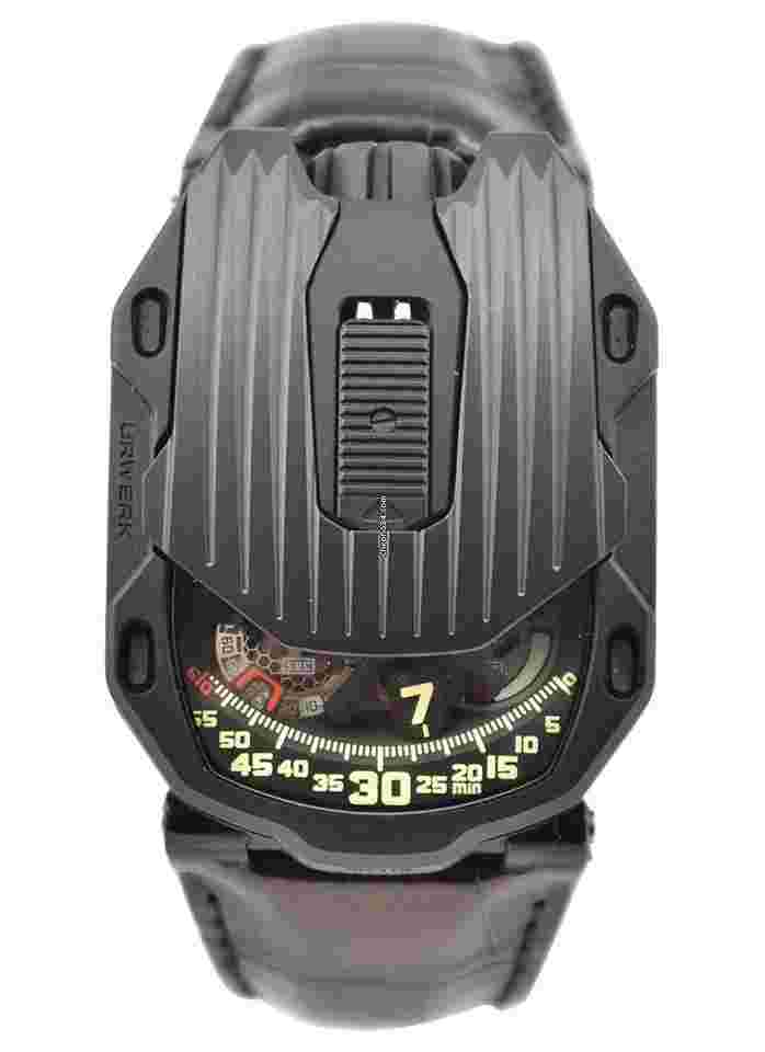 Urwerk UR-105
UR-105CT Streamliner on Black Leather Strap with Skeleton Dial
