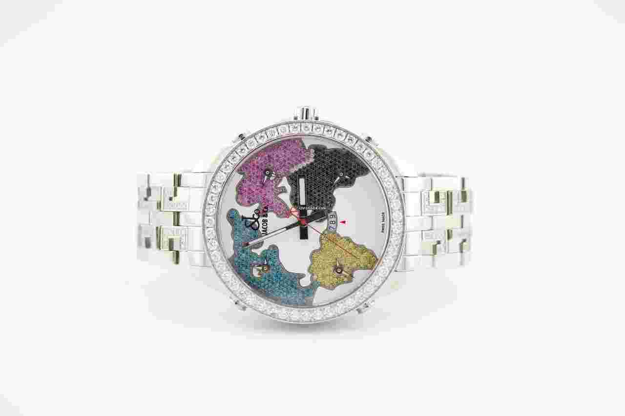 Jacob & Co. Five Time Zone
47mm Factory Diamond "The World Is Yours" Watch