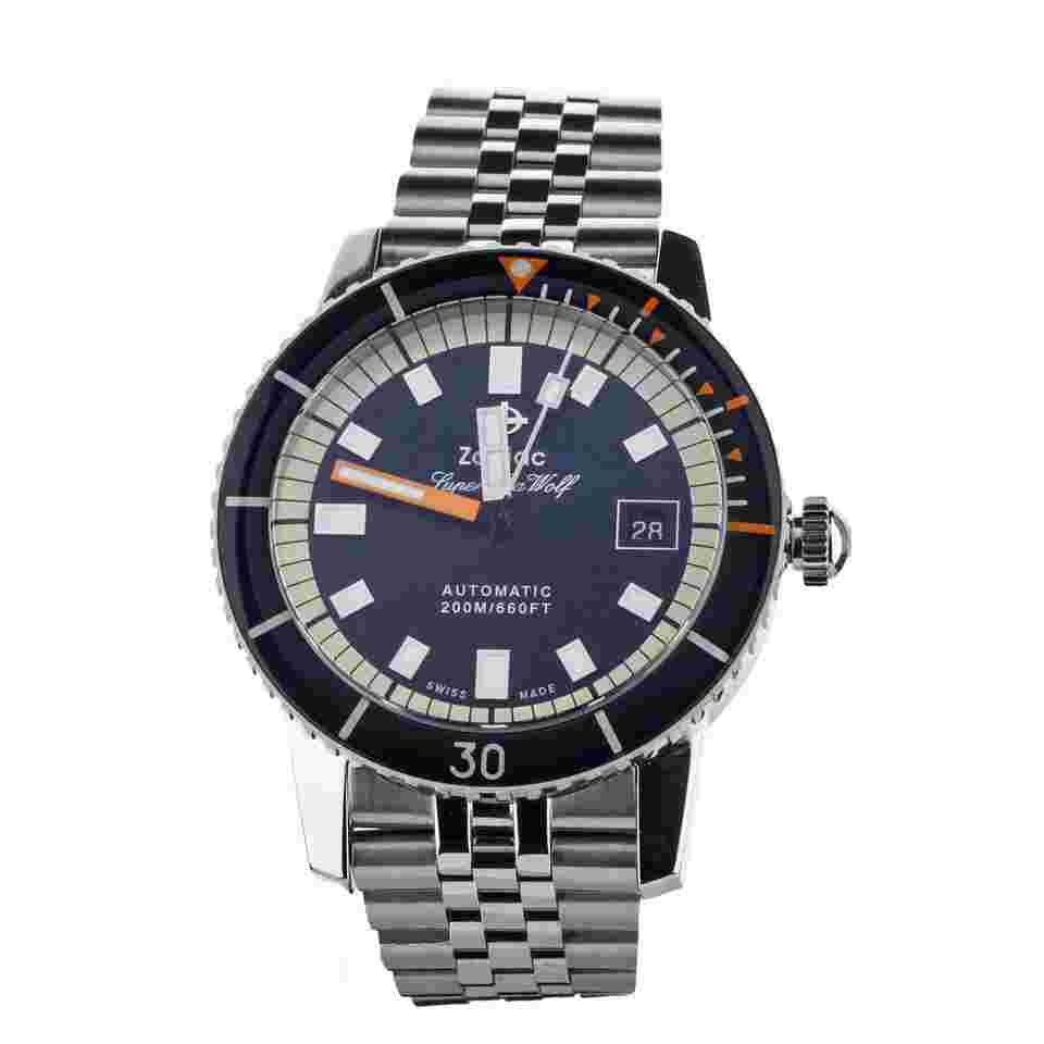 Zodiac Sea Wolf
SUPER SEA WOLF STAINLESS STEEL BLUE DIAL ON BRACELET 40MM ZO9266