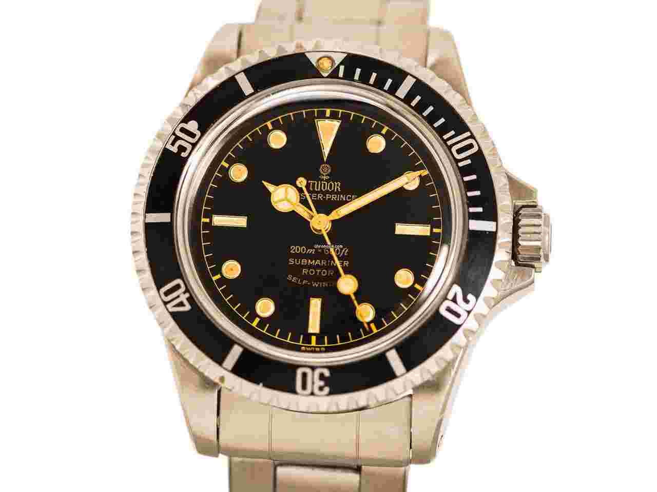 Tudor Submariner
                           
                                 Vintage SUBMARINER SQUARE CROWN GUARDS Ref-7928 Radium Chapter Gilt Dial Bj-1959