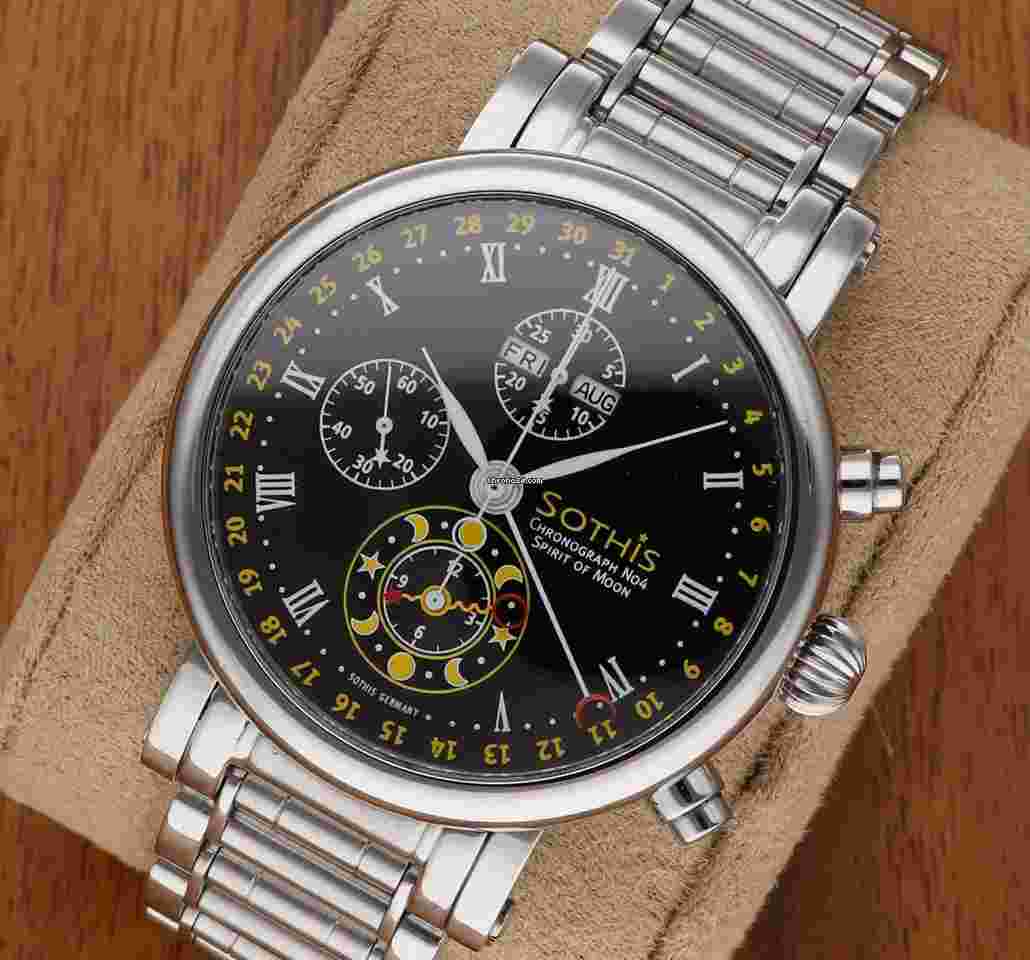 Sothis
Chronograph No. 4 SPIRIT OF MOON Limited Edition 500 Vollkalender Mondphase Fullset TOP