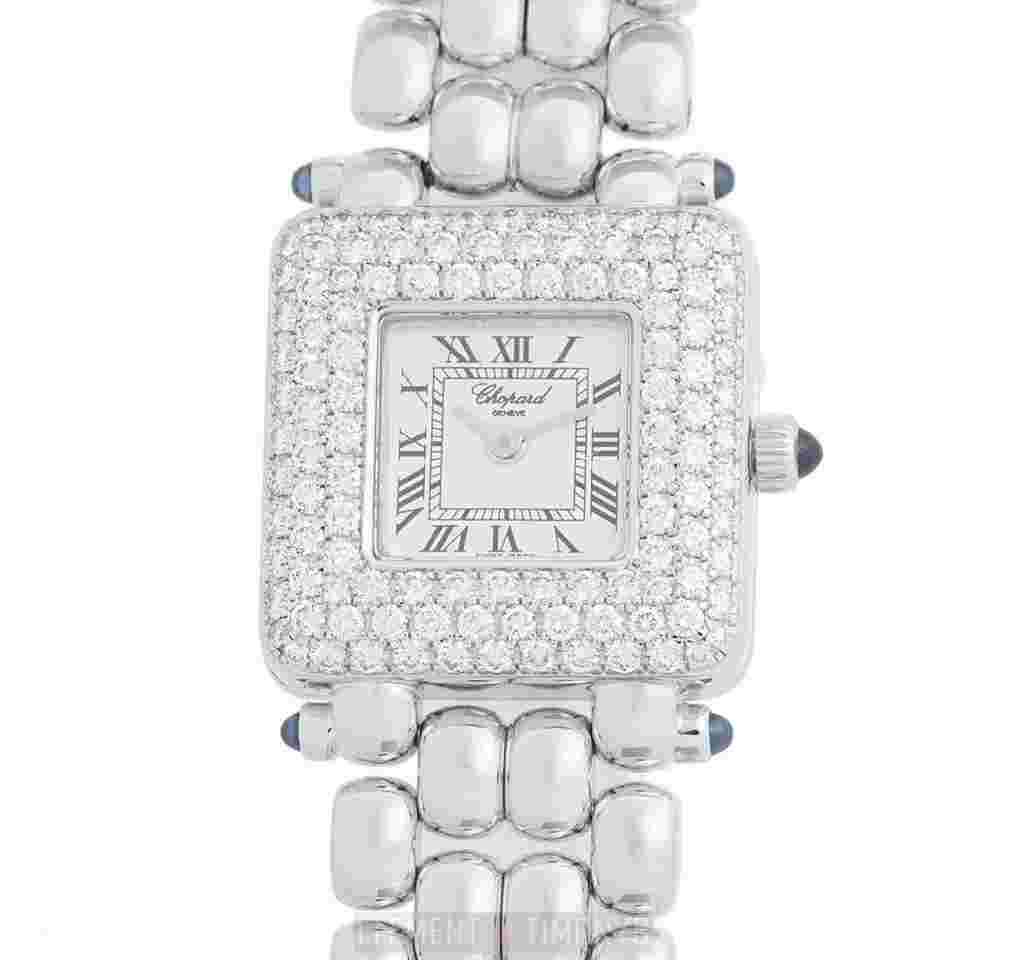 Chopard Happy Sport
28mm Ladies Classic Square 18k White Gold Factory Diamonds