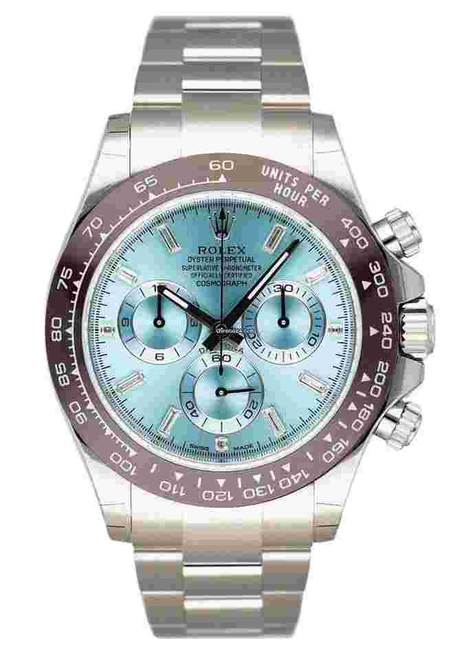 Rolex Daytona
Cosmograph Daytona 116506 Ice-Blue Dial Platinum Mens Watch Box Papers