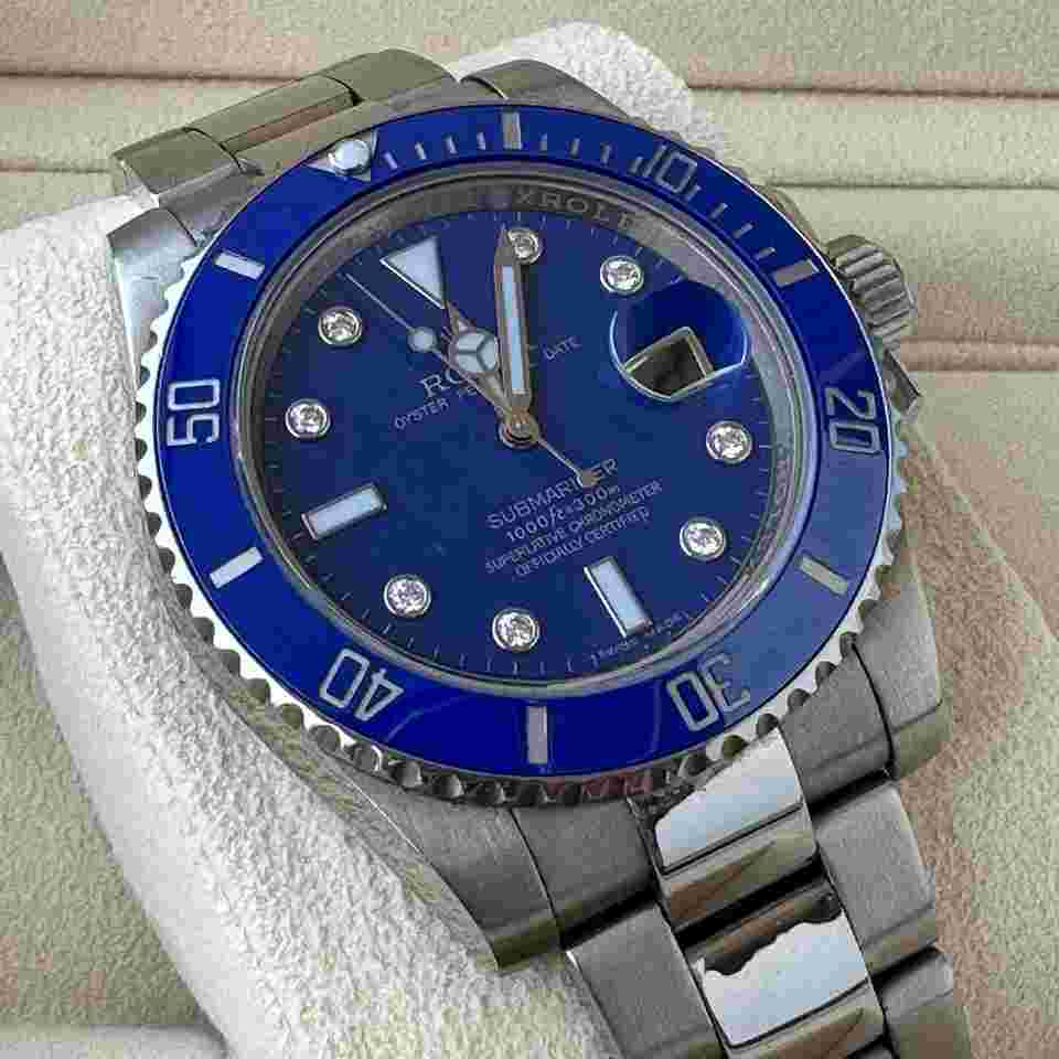 Rolex Submariner Date
116619LB diamond dial 2016 Eu blau blue diamant TOP