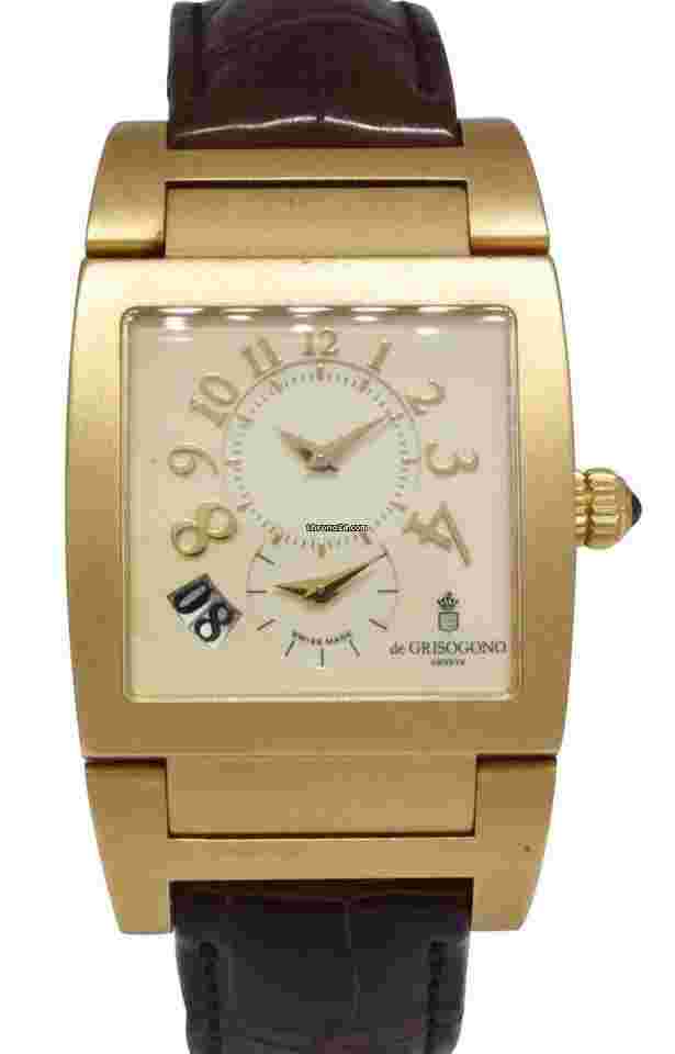 De Grisogono Instrumento N°UNO
Uno 18k Yellow Gold Dual Time Date Mens Watch +Papers