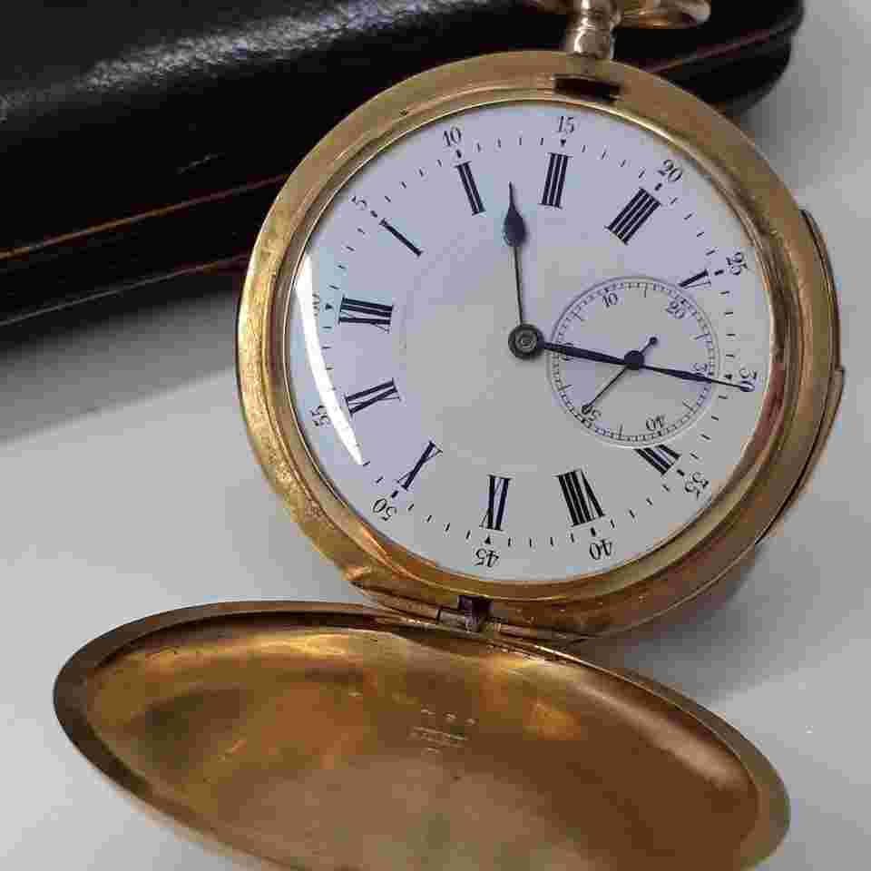 Pocket Watches W/Box Pocket Watch Anonimo 52 mm 18K Yellow Gold Watch 20517 Sold By Walser Wald