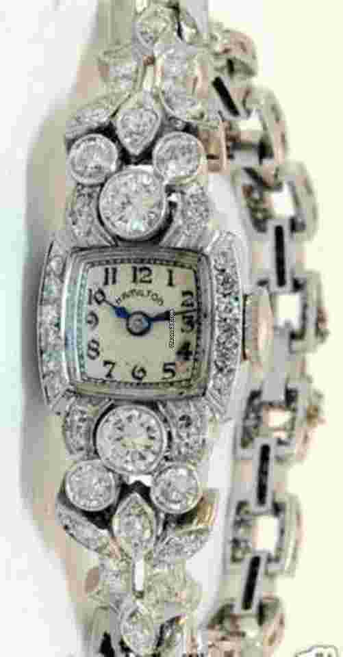 Hamilton
                           
                                 Ladies Vintage Deco Platinum & 3.35 CT Diamond Watch