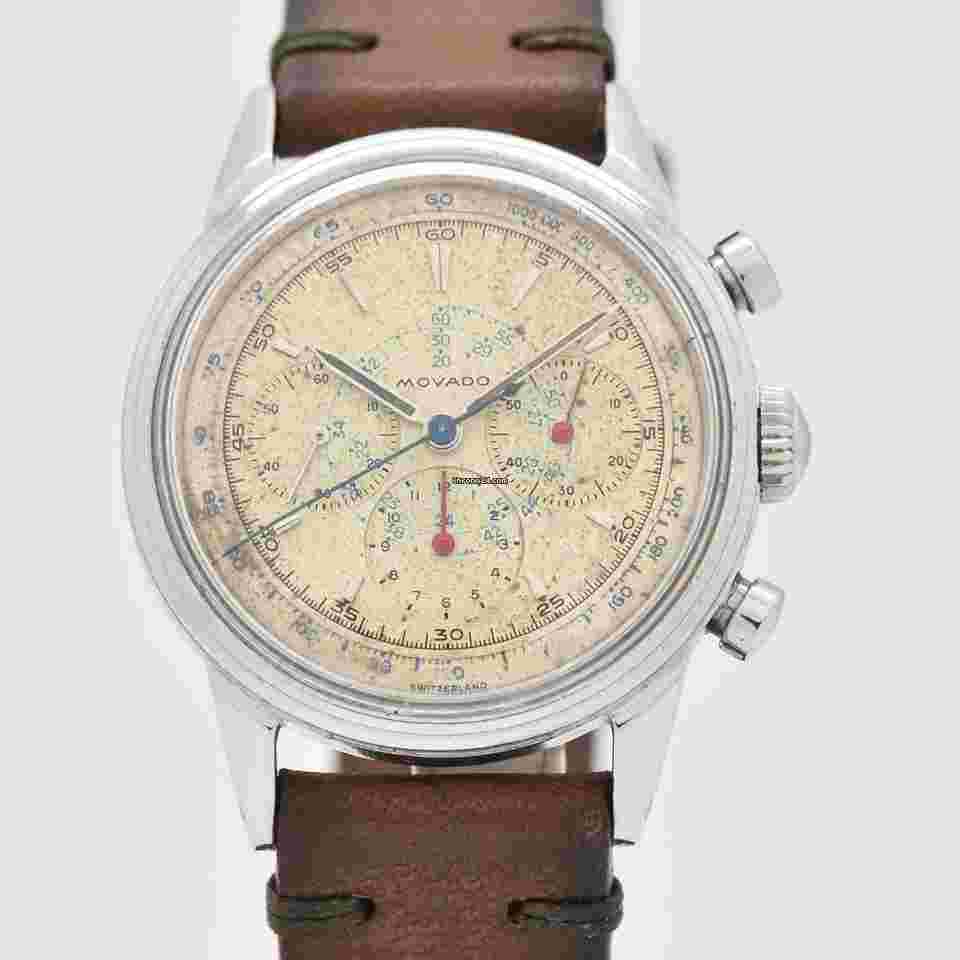 Movado
1950's Vintage Movado 3-Register Chronograph Sub-Sea Ref. 19058 Stainless Steel Watch ( 14570)