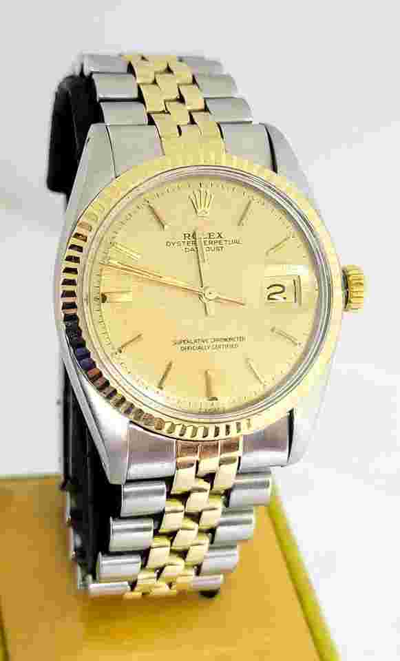 Rolex Datejust 36
Vintage S/Steel & 18k ROLEX DATEJUST Automatic Watch c.1968 Ref.1601 EXLNT