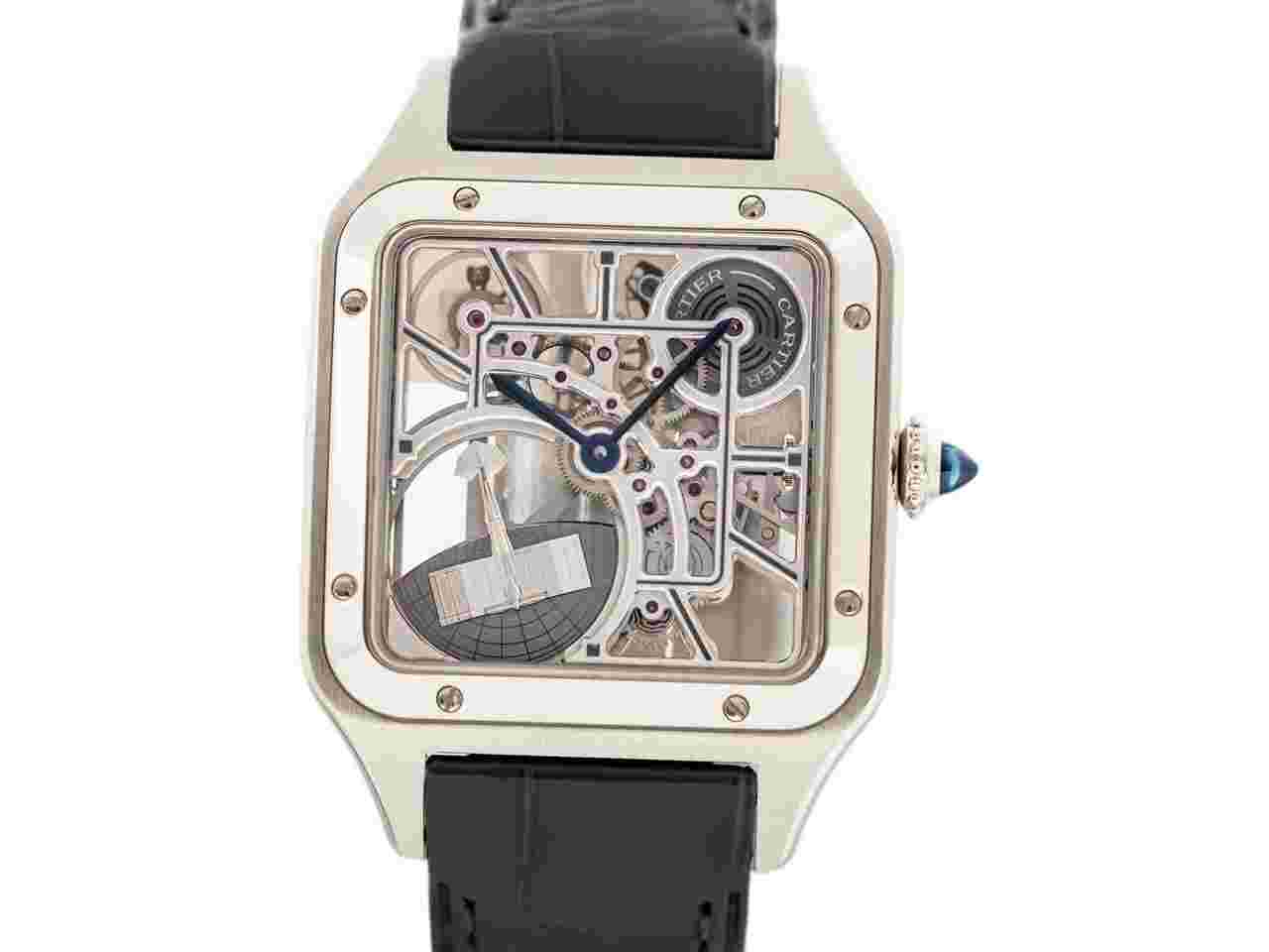 Cartier Santos Dumont SKELETON Ref-WHSA0032 Stainless Steel Skeleton Dial Micro-Rotor Papers Bj-2023 NEW incl VAT