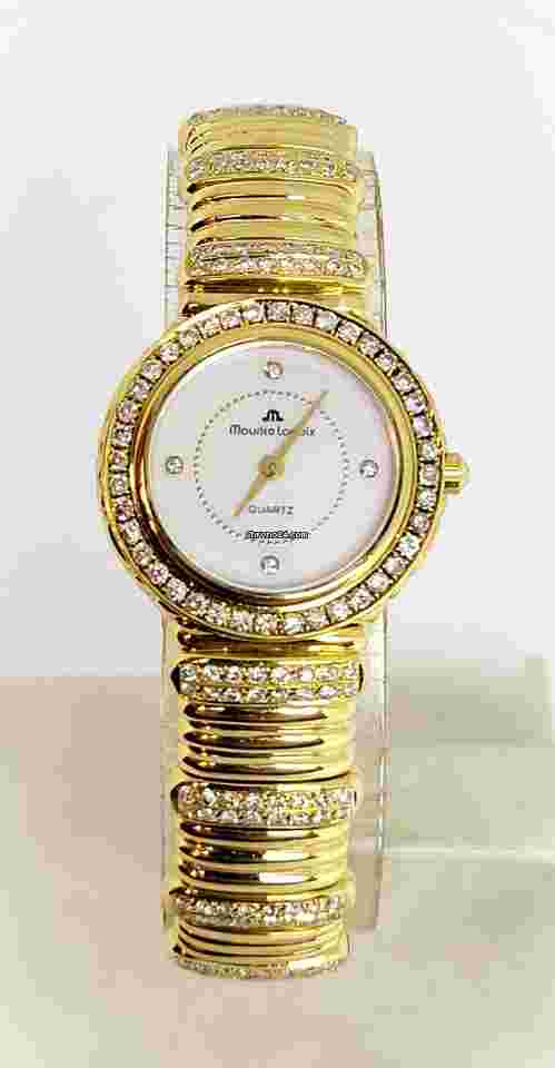 Maurice Lacroix
Solid 18k Gold MAURICE LACROIX Monaco Ladies Watch with 3.20 ct Diamonds EXLNT