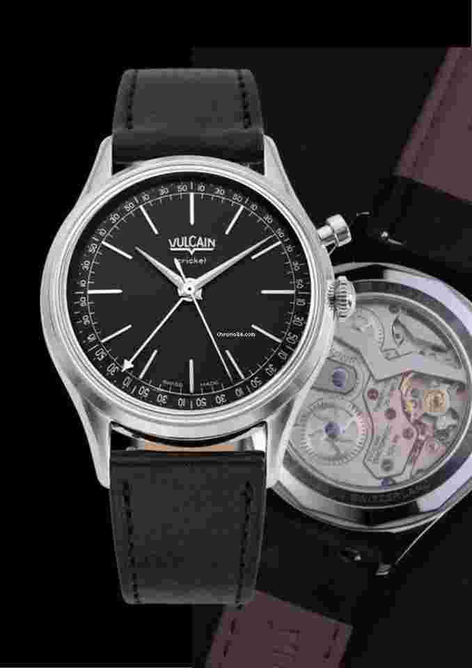 Vulcain Cricket
                           
                                 NEW: Cricket President 39mm - Black - Black Leather - Open Case Back - OFFICIAL DEALER