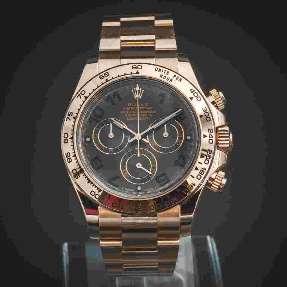 Rolex Daytona
116505 Chocolate Arabic Everose Rose Gold Oyster Bracelet (Discontinued)