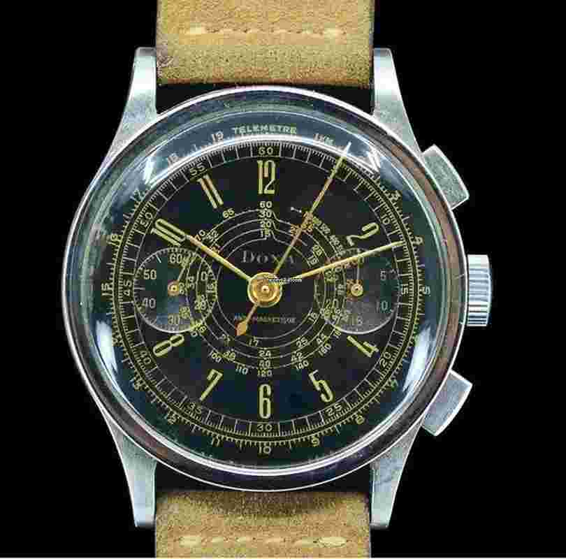 Doxa
                           
                                 Antimagnetic Chronograph Gilt Dial 1940s