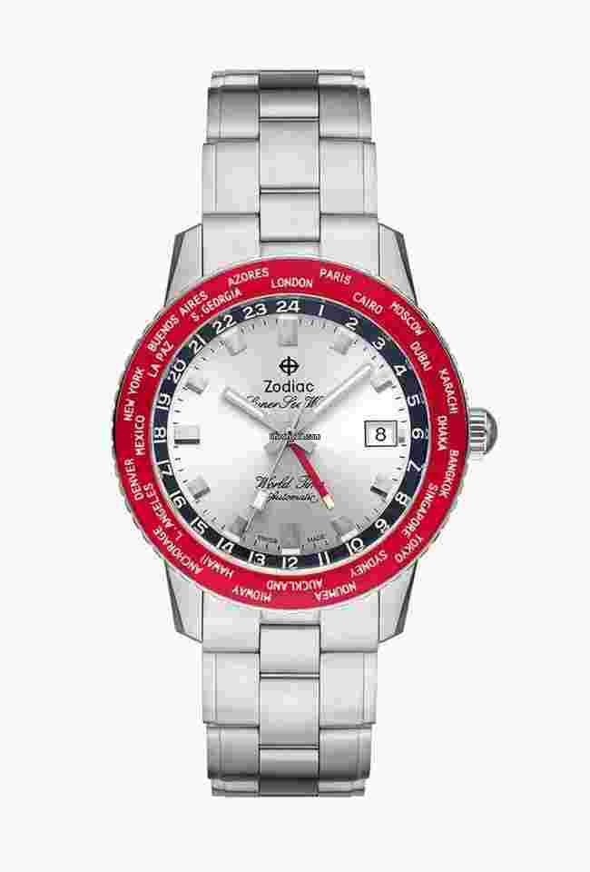 Zodiac Sea Wolf
ZO9410 Super Sea Wolf World Time GMT 40 mm Steel Automatic Men's Watch