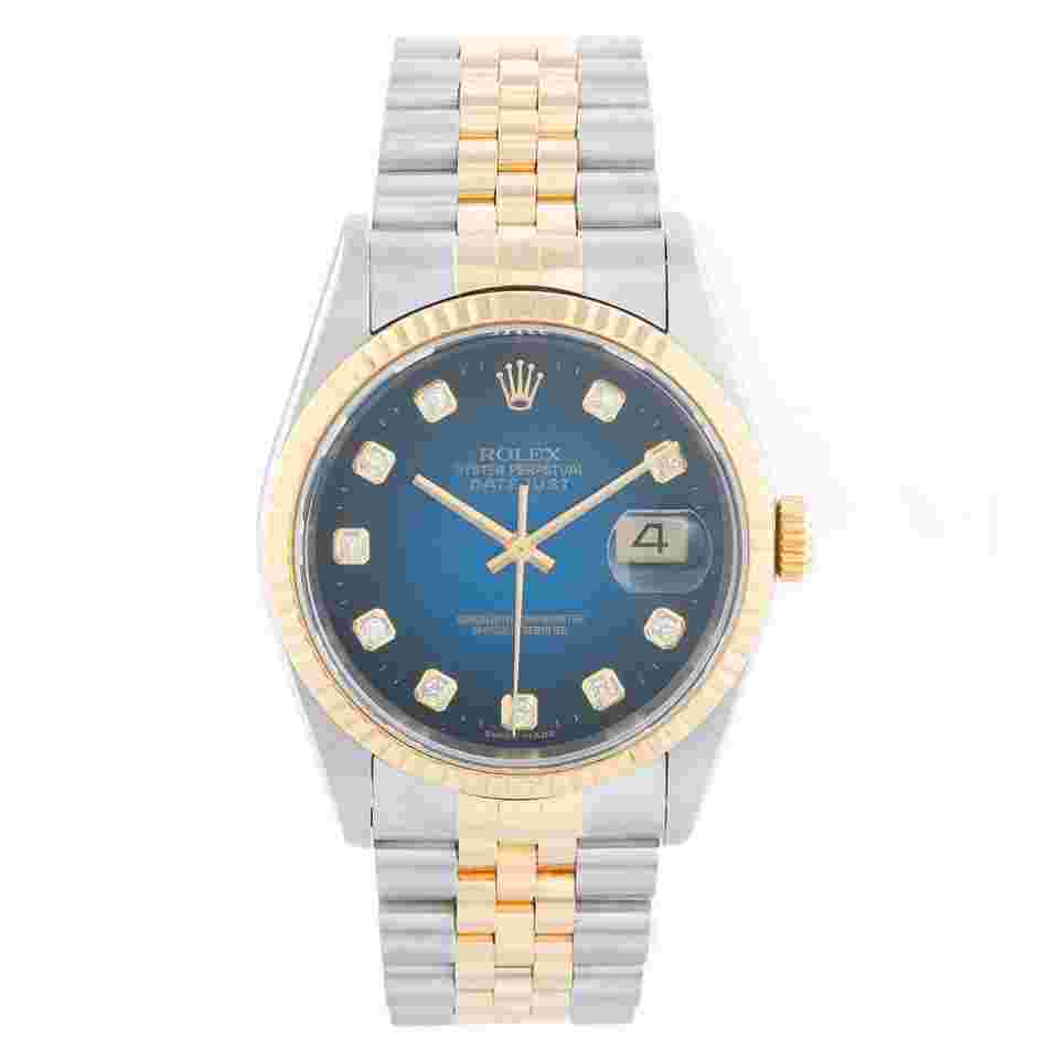 Rolex Datejust 36
Men's 2-Tone Watch Blue Vignette Dial 16233