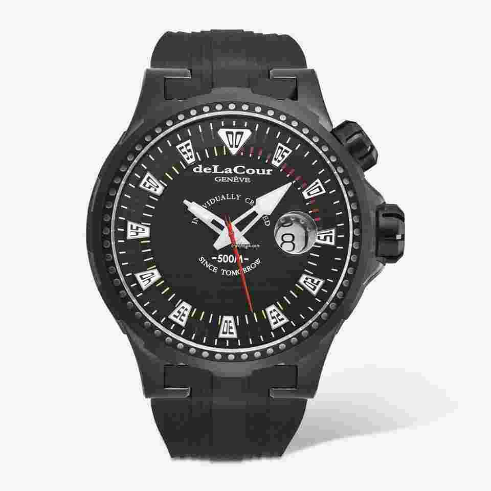 DeLaCour
                           
                                 'Promess' Deep Diver Titanium Black DLC Men's Automatic Watch