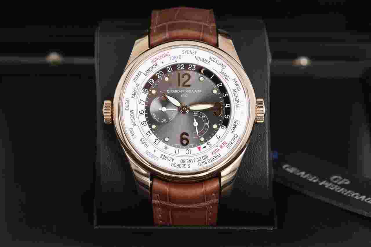 Girard Perregaux WW.TC
World Time Financial 'Hours of the World' Anthracite Edition Rose Gold 49850-52-254-BACA